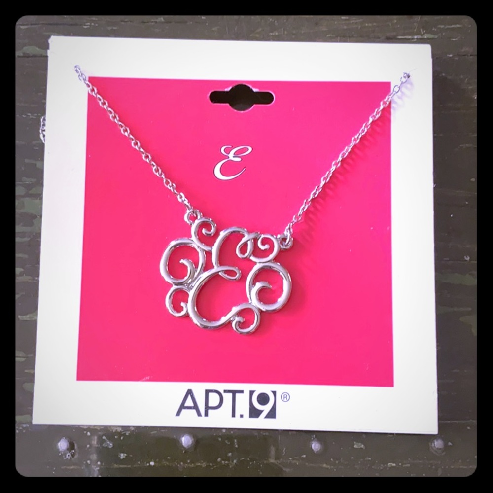 “E” initial necklace
